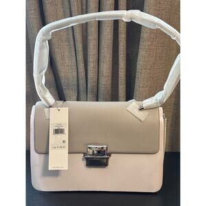 NWT CALVIN KLEIN CLOVE TRIPLE COMPARTMENT TOTE SHOULDER BAG GRAY